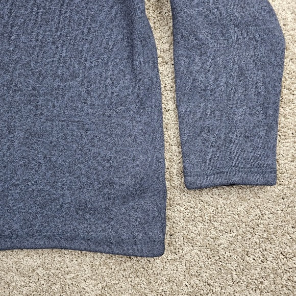 The North Face Mens XXL Pullover 1/4 Zip Sweatshirt Fleece Blue Orange - Picture 3 of 8